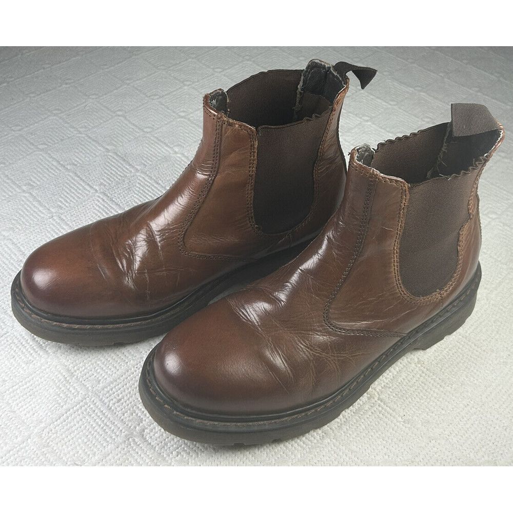 XIT by Dinsko Women's Brown Chelsea Style Leather Ankle Boots 38 (EU) 7.5-8 (US)